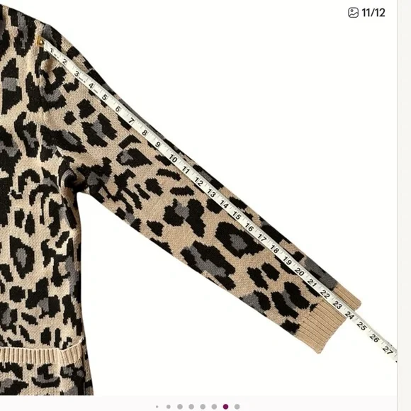 • Boston Proper Animal Print Cardigan • - Picture 8 of 8